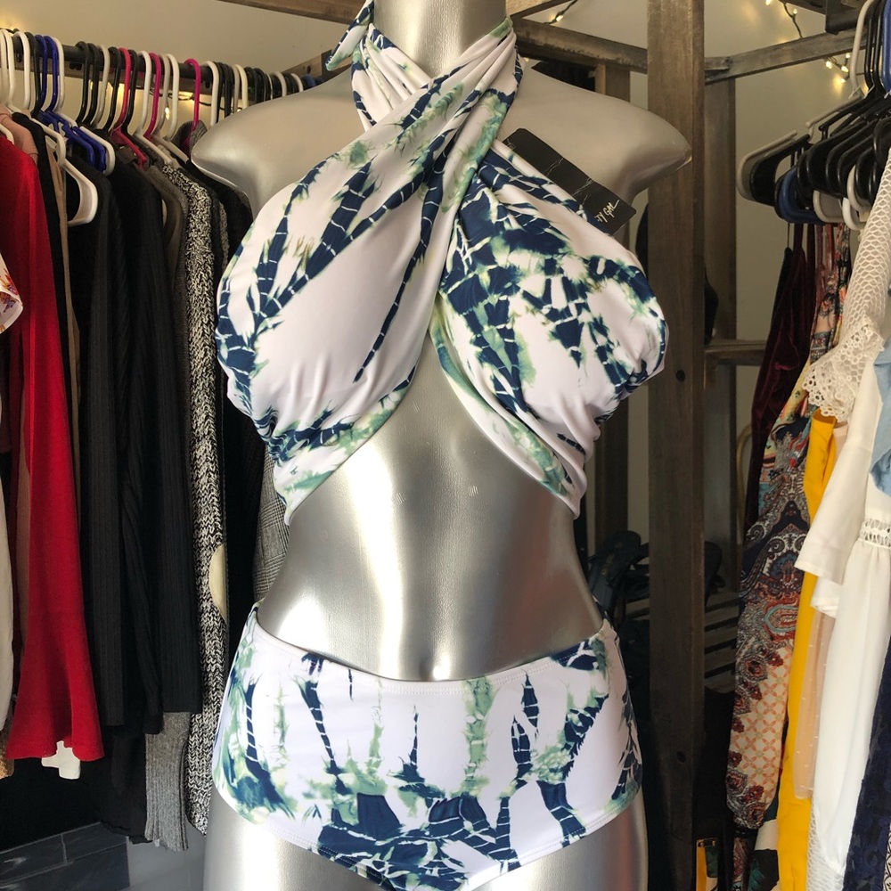 Nasty Gal wrap top swimsuit